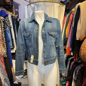 Current/Elliott Dark Blue Snap Jacket